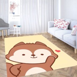 Kawaii Love Cartoon Living Room Modern Carpet Rug