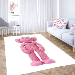 Kaws Bff Pink Wallpaper Living Room Modern Carpet Rug