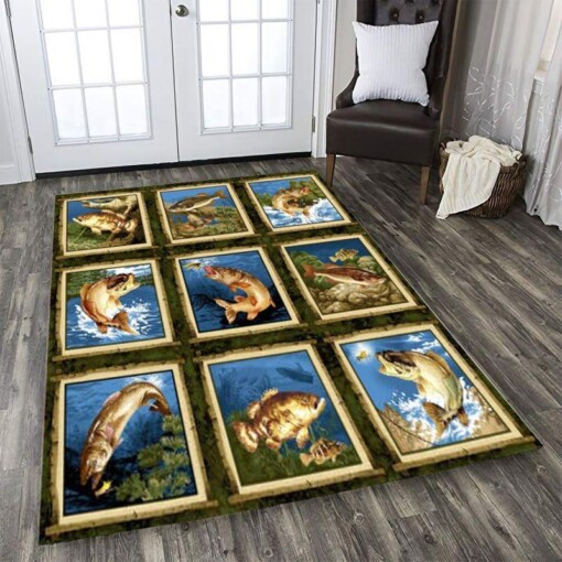 Kinds Of Fishes Rectangle Rug