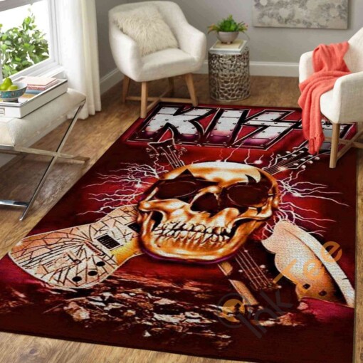 Kiss Rock Band Area Rug