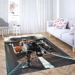 Kyrie Irving Brooklyn Backgrounds Carpet Rug