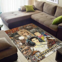 Labyrinth Colored Pencil Print Area Rug