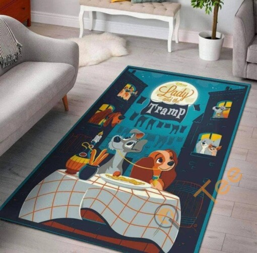 Lady  The Tramp Disneys And Movie Disney Gift For Lover Rug