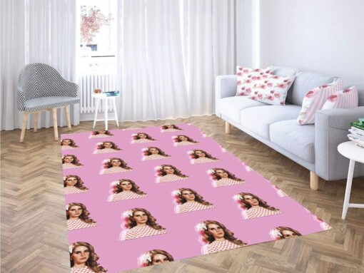 Lana Del Rey Pink Carpet Rug