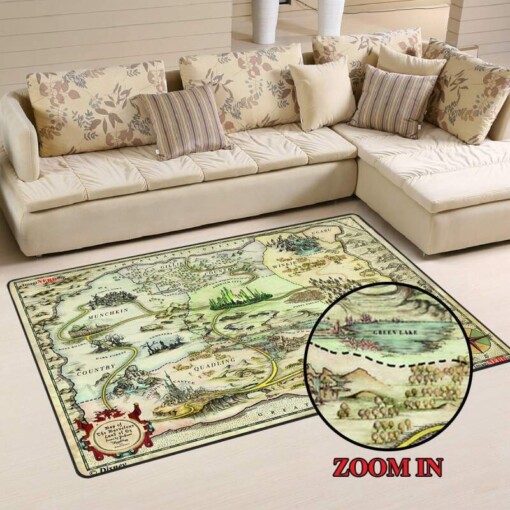 Land Of Oz Map High Resolution Area Rug