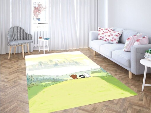 Landscape We Bare Bears Living Room Modern Carpet Rug