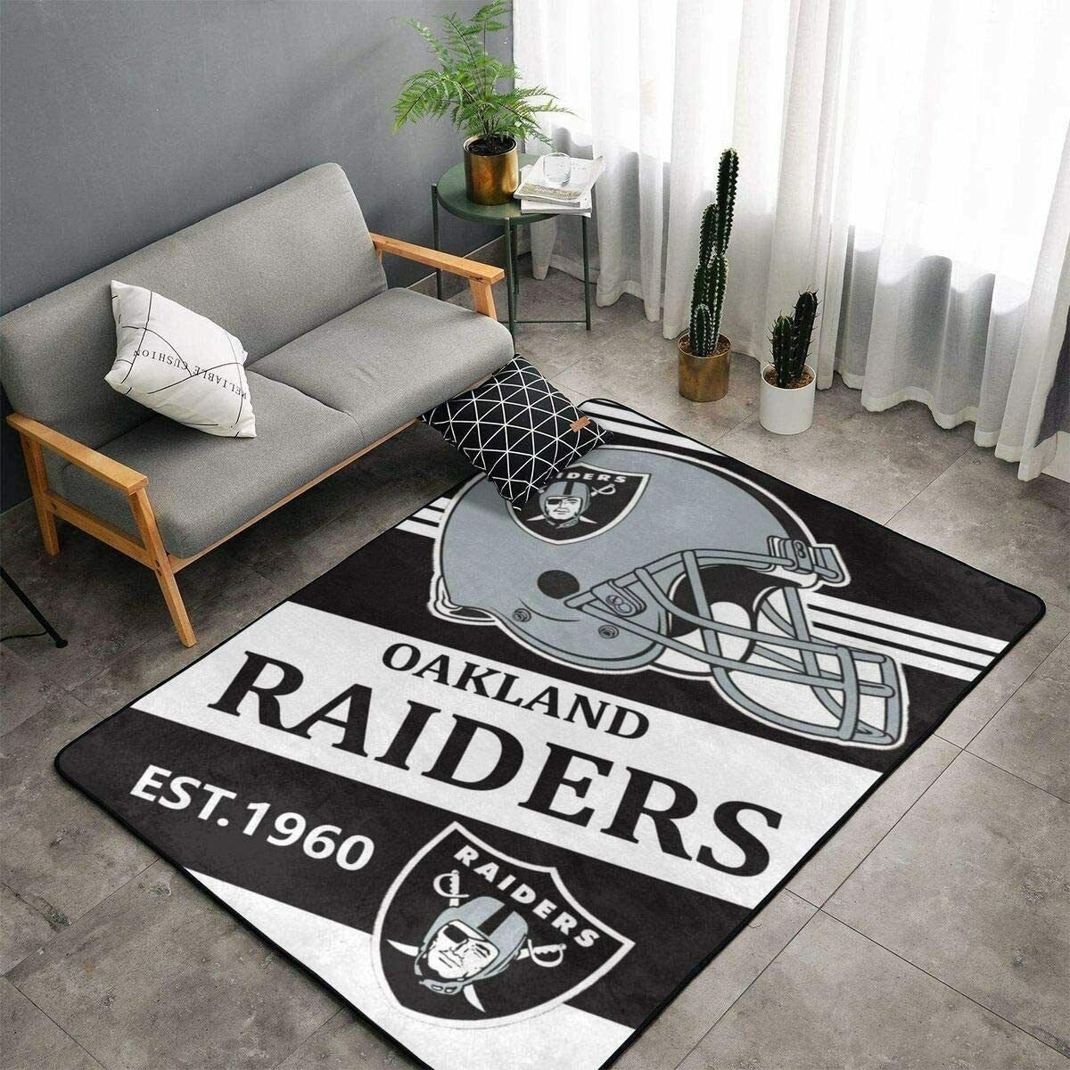 Las Vegas Raiders Oakland Nfl Family Decorative Floor Rug