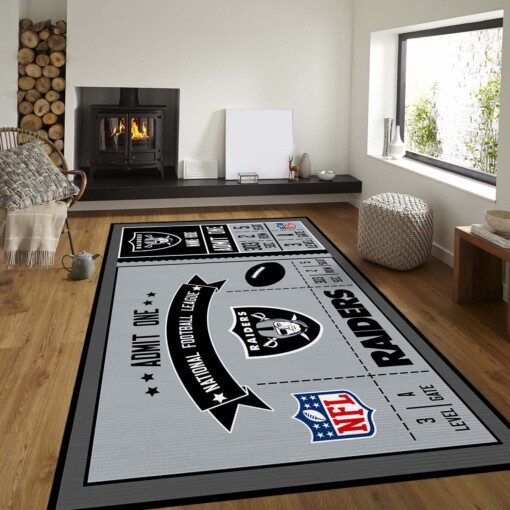 Las Vegas Raiders Rug  Custom Size And Printing