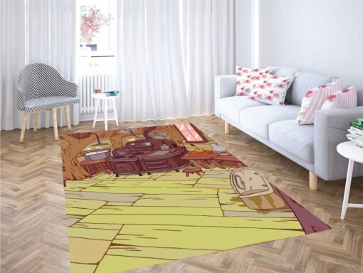 Layout Cartoon Network Living Room Modern Carpet Rug