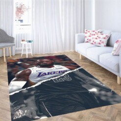 Lebron James Lakers Wallpaper Carpet Rug