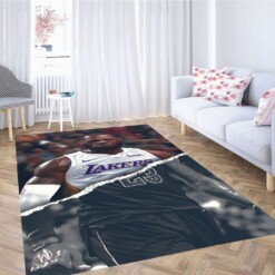 Lebron James Lakers Wallpaper Living Room Modern Carpet Rug