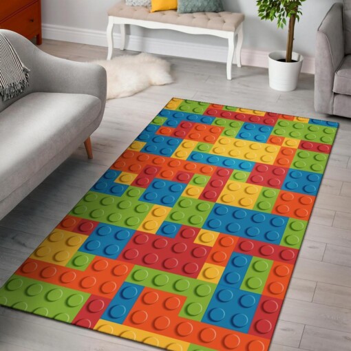 Lego Bricks Pattern Area Rug