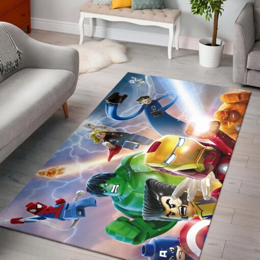 Lego Marvel Avengers Rug  Custom Size And Printing