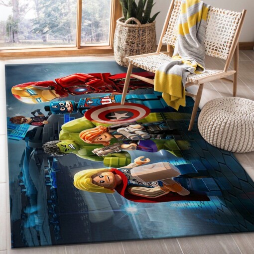 Lego Marvels SuperHeros Rug  Custom Size And Printing