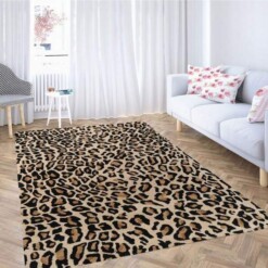 Leopard Wallpaper Carpet Rug