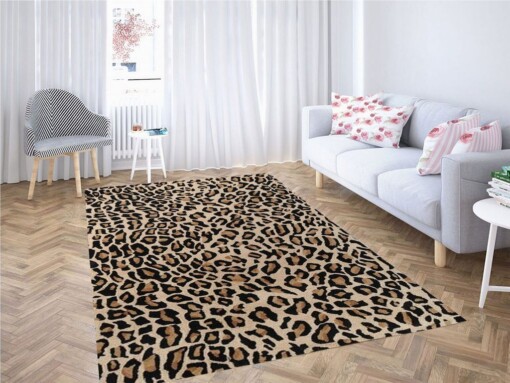 Leopard Wallpaper Living Room Modern Carpet Rug