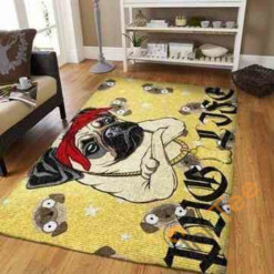 Life Of Cool Pug Area Rug