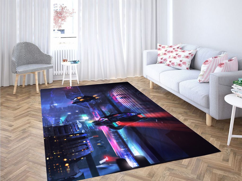 Light Of Blade Runner Living Room Modern Carpet Rug