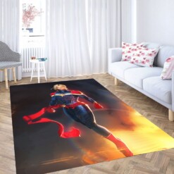 Lighting Captain Marvel Carpet Rug