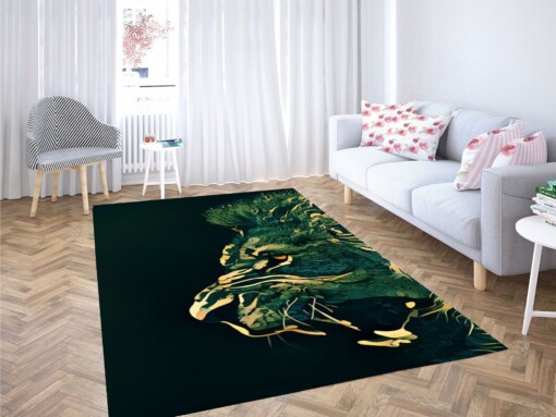 Lion Wallpaper Carpet Rug