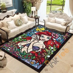 Little Mermaid Disney Floor Decor Incredible Movies Lover Christmas Gift Rug