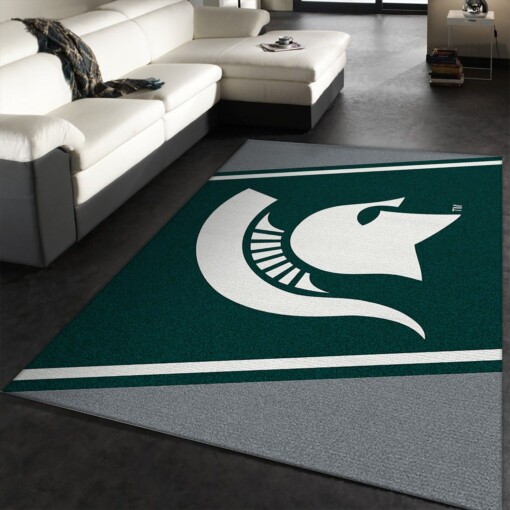 Logo Michigan State Rug  Custom Size And Printing