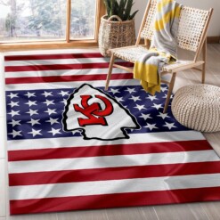 Logo Team Kansas City Chiefs Rug  Custom Size And Printing