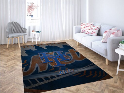 Logos And Uniforms Of The New York Mets Carpet Rug