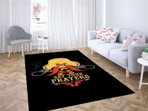 Looney Tunes Wallpaper Living Room Modern Carpet Rug