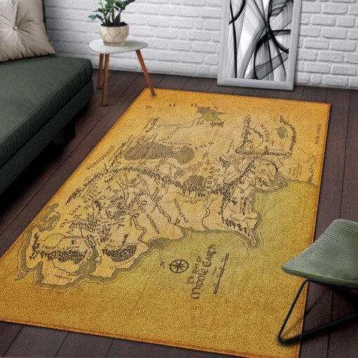 Lord Of The Rings Map Of Middle Earth Area Rug