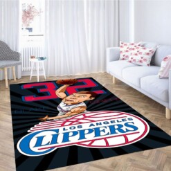 Los Angeles Clippers Wallpaper Living Room Modern Carpet Rug