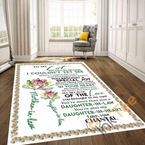 Lotus Flower Customized Living Room Bedroom Gift For Daughter Rug