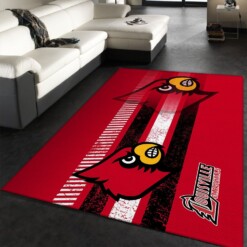 Louisville Cardinals NCAA Rug  Custom Size And Printing