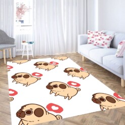 Love Dog Cute Carpet Rug