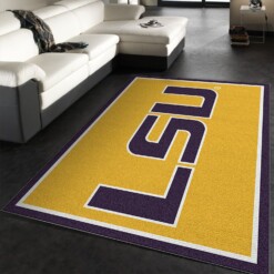 LSU Tigers Rug  Custom Size And Printing