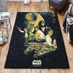 Luke Skywalkers Lightsaber Star Wars Rug  Custom Size And Printing