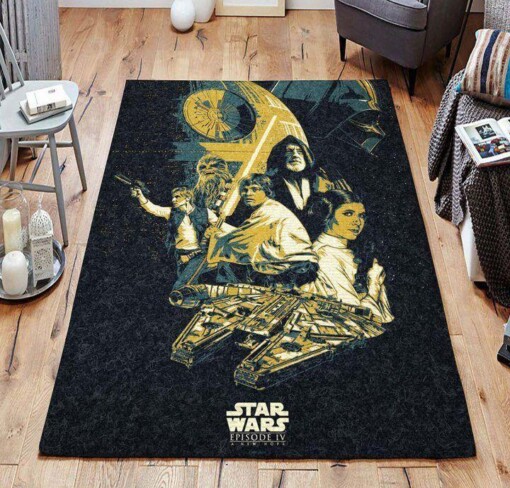 Luke Skywalkers Lightsaber Star Wars Rug  Custom Size And Printing