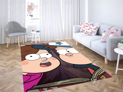 Mabel And Dipper Gravity Falls Living Room Modern Carpet Rug