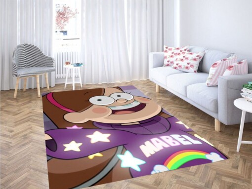 Mabel Glowing Gravity Falls Living Room Modern Carpet Rug