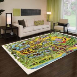 Magic Kingdom Map Area Rug