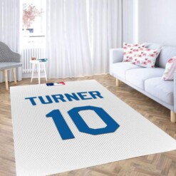 Major Turner League Baseball Logo Carpet Rug