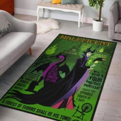 Maleficent Disney Villains Love Decorative Floor Rug