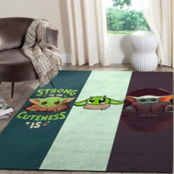 Mandalorian Baby Yoda Star Wars Rugs  Custom Size And Printing