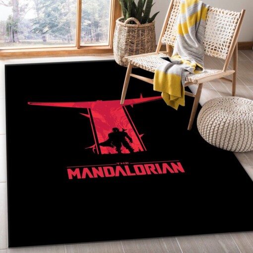 Mandalorian Bedroom Rug  Custom Size And Printing