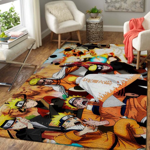 Manga Anime Fans Naruto All Forms Area Rug