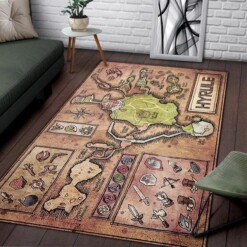 Map Of Hyrule From Legend Of Zelda Ocarina Of Time Area Rug