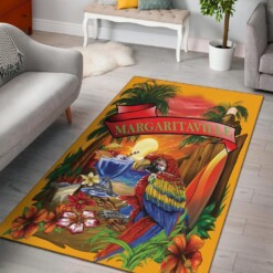 Margaritaville Orange Parrot Beach Area Rug