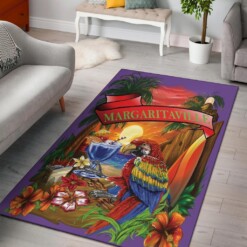 Margaritaville Purple Parrot Beach Area Rug