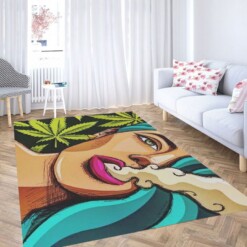 Marihuana Dibujo Mujer Living Room Modern Carpet Rug