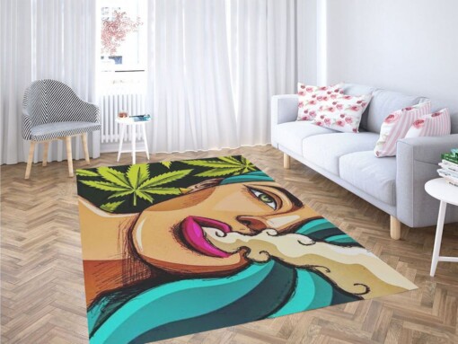 Marihuana Dibujo Mujer Living Room Modern Carpet Rug